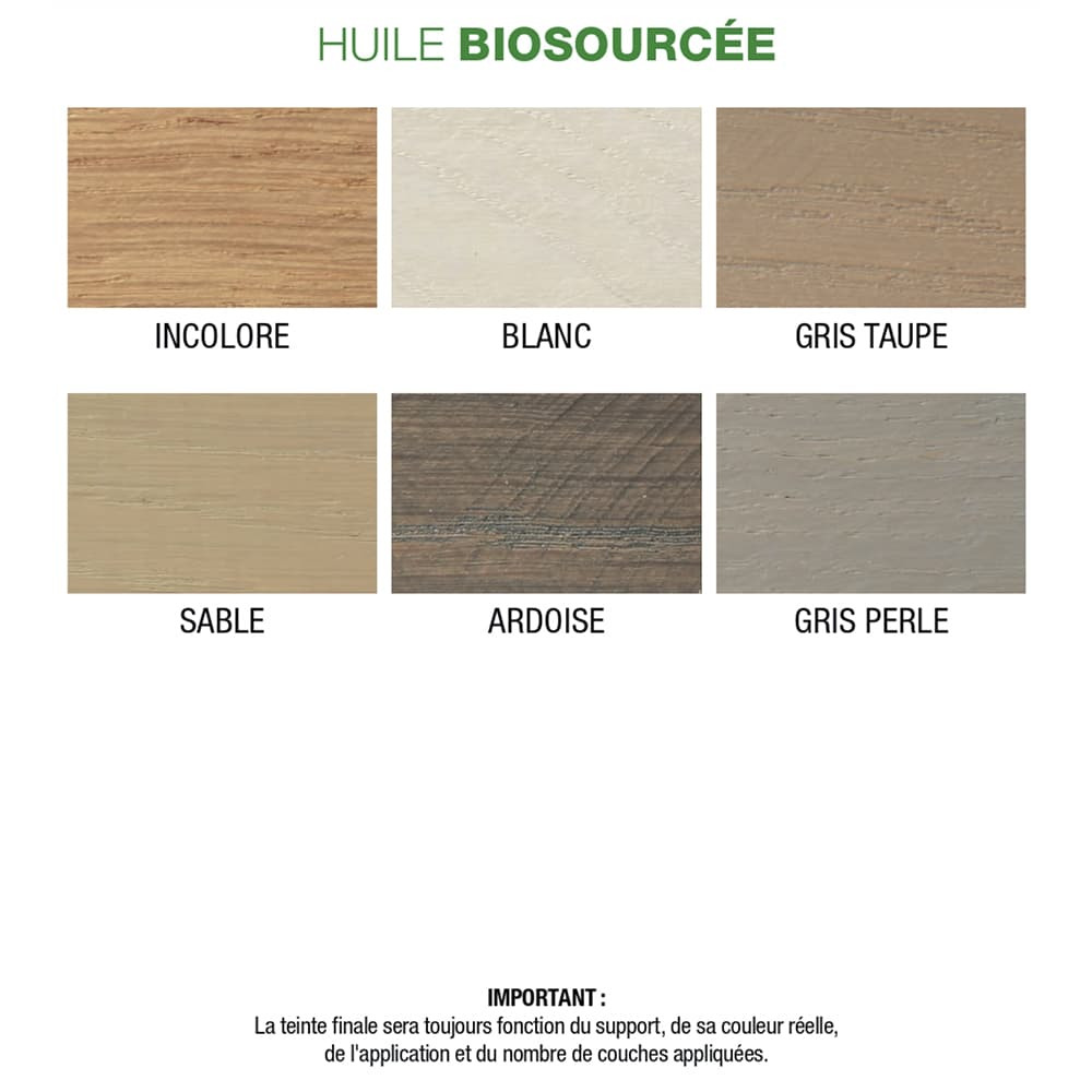 Huile biosourcée MAULER Blanc ciré - nuancier Huile biosourcée MAULER Blanc ciré - nuancier
