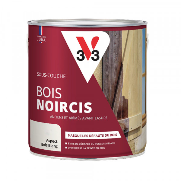 Sous-Couche Bois Noircis V33 Aspect Bois Blanc - 2,5L