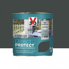 Peinture Glycéro Multi-matériaux V33 Direct Protect Anthracite métallisé 0,5L