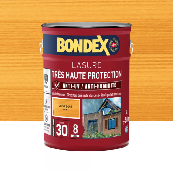 BONDEX Lasure Très Haute Protection 8 ans Chêne doré - 5L