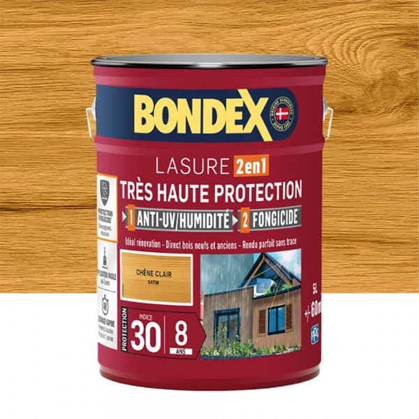 BONDEX Lasure Très Haute Protection 8 ans Chêne clair - 5L np