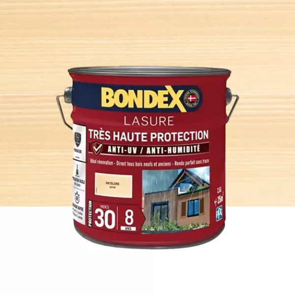 BONDEX Lasure Très Haute Protection 8 ans Incolore - 2,5L