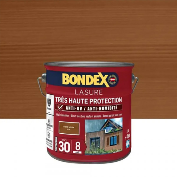 BONDEX Lasure Très Haute Protection 8 ans Chêne moyen - 2,5L