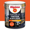 Peinture de finition boiseries intérieures acrylique Alpina Mat Vermillon - 2,5L