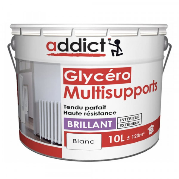 Peinture Glycéro Multisupports addict Blanc brillant - 10L