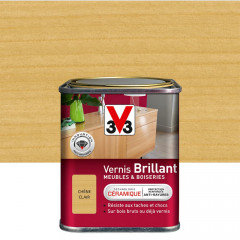 Vernis V33 Meubles et Boiseries Brillant Chêne Clair - 0,25L