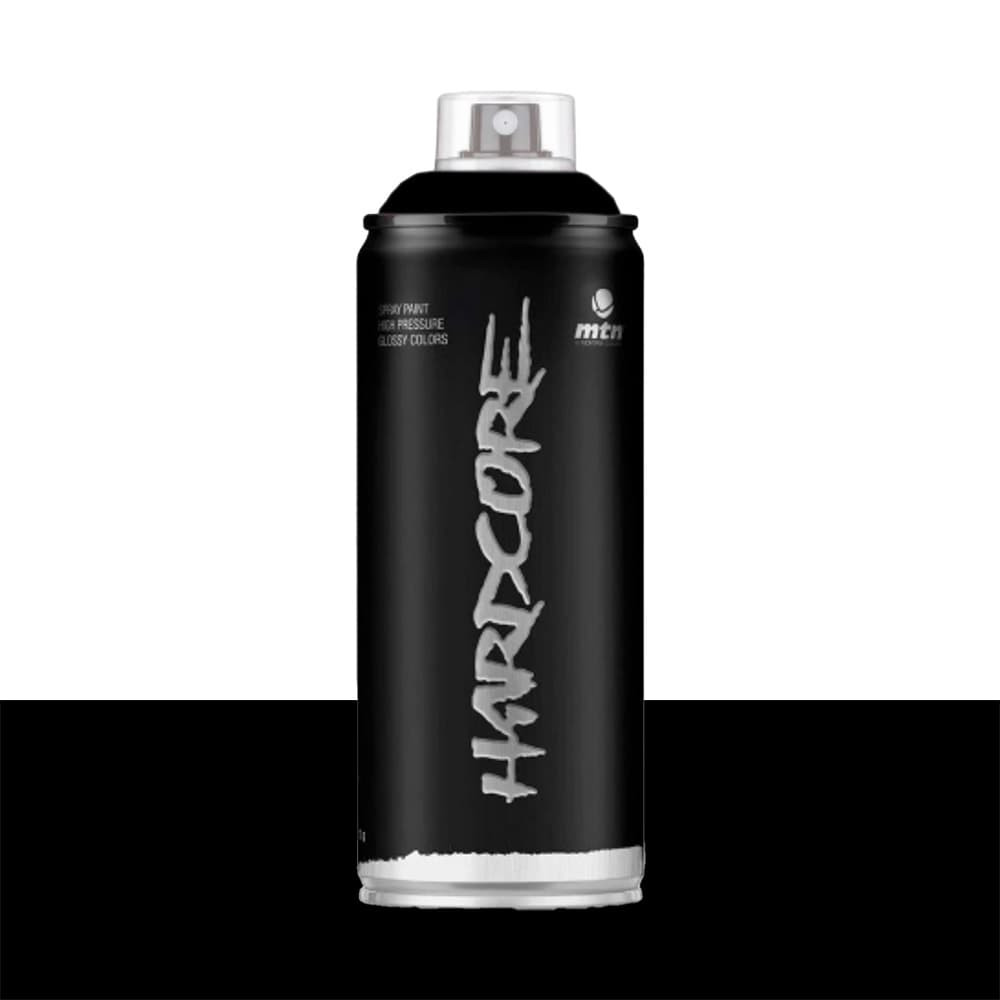 Bombe de peinture aérosol MTN Hardcore Satin Noir - 0,4L Bombe de peinture aérosol MTN Hardcore Satin Noir - 0,4L