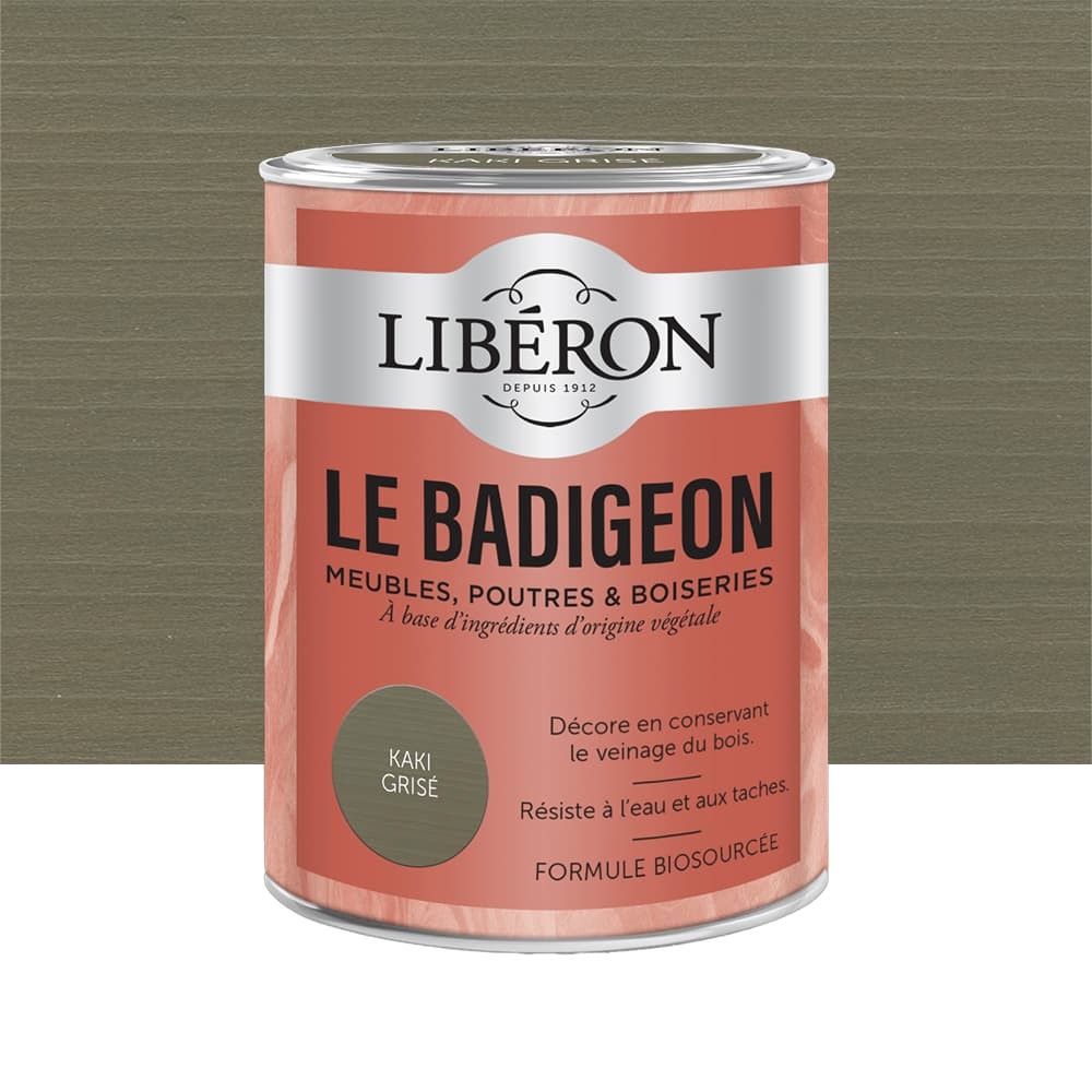 Le Badigeon LIBÉRON Kaki grisé - 0,25L Le Badigeon LIBÉRON Kaki grisé - 0,25L