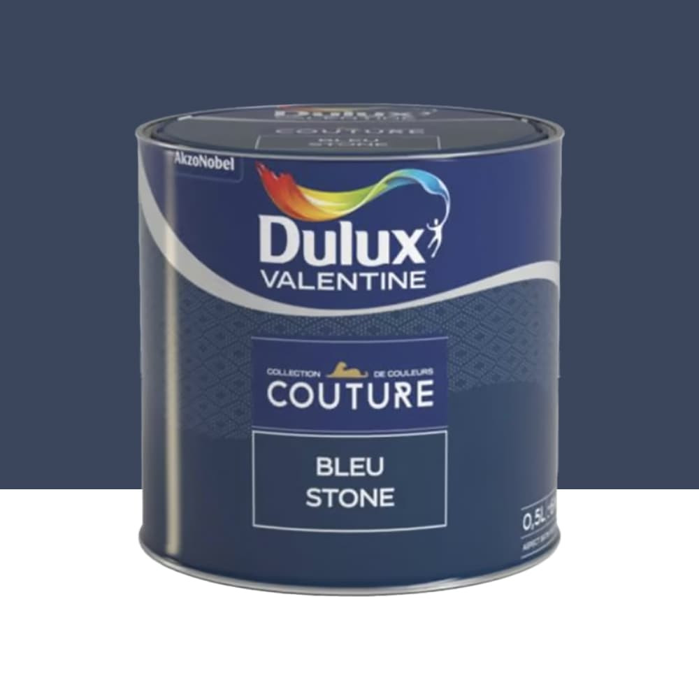 Peinture acrylique Dulux Valentine Couture Bleu stone - 0,5L Peinture acrylique Dulux Valentine Couture Bleu stone - 0,5L