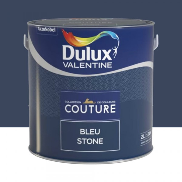 Peinture acrylique Dulux Valentine Couture Bleu stone - 2L