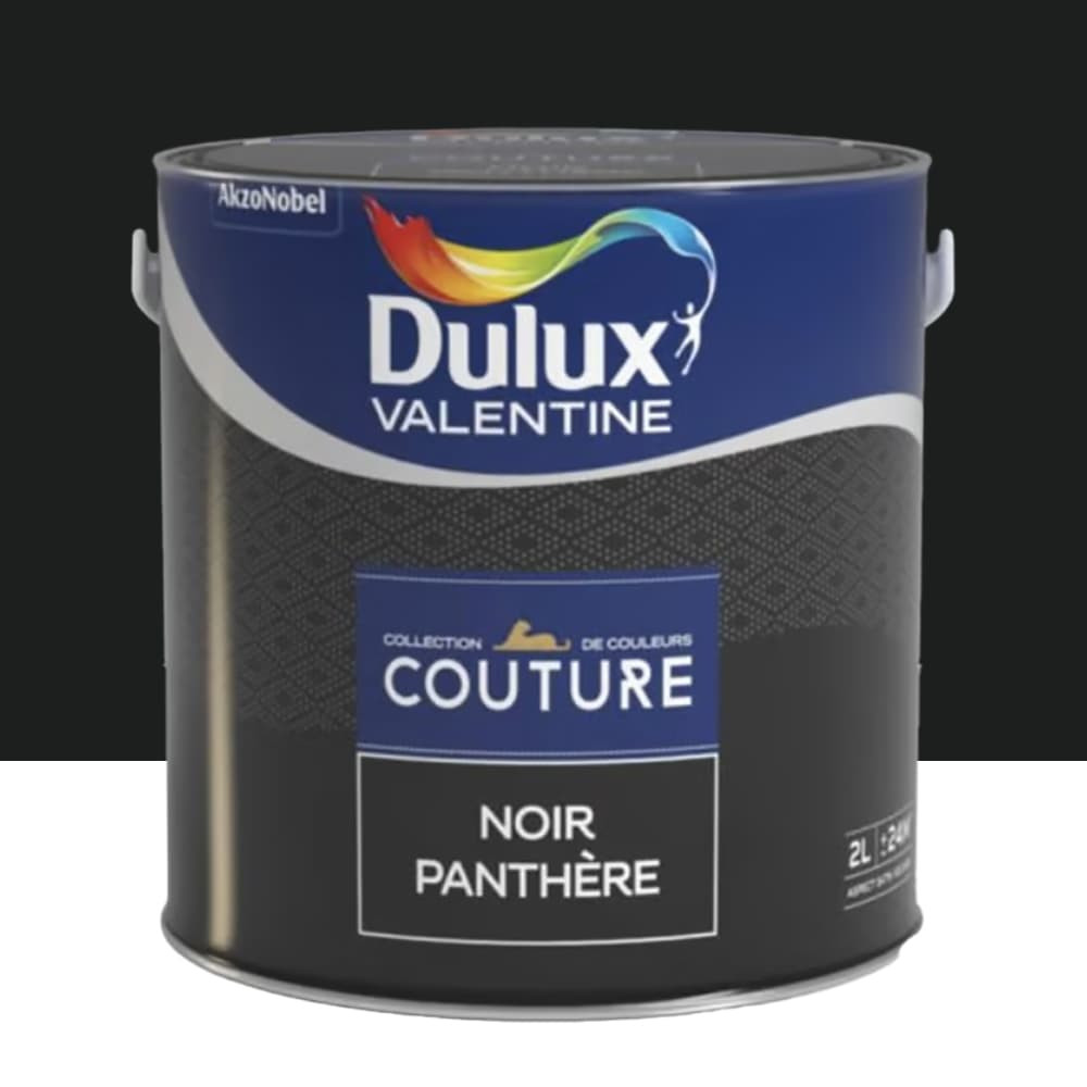 Peinture acrylique Dulux Valentine Couture Noir panthère - 2L Peinture acrylique Dulux Valentine Couture Noir panthère - 2L