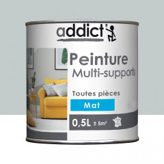 Peinture acrylique Multi-supports addict Mat Cendres - 0,5L