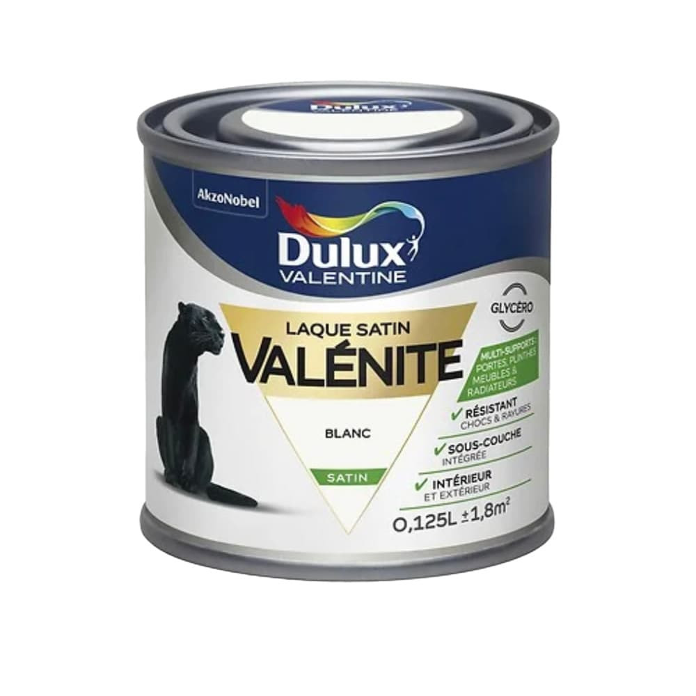Testeur Laque Satin Dulux Valentine Valénite Blanc - testeur Testeur Laque Satin Dulux Valentine Valénite Blanc - testeur