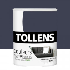 Peinture TOLLENS Couleurs Murs & Boiseries Satin Violet crépuscule - 0,75L
