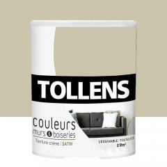 Peinture TOLLENS Couleurs Murs & Boiseries Satin Bout de ficelle - 0,75L