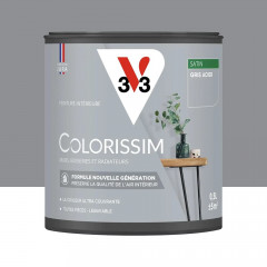 Peinture intérieure V33 Colorissim Satin Gris Acier - 0,5L