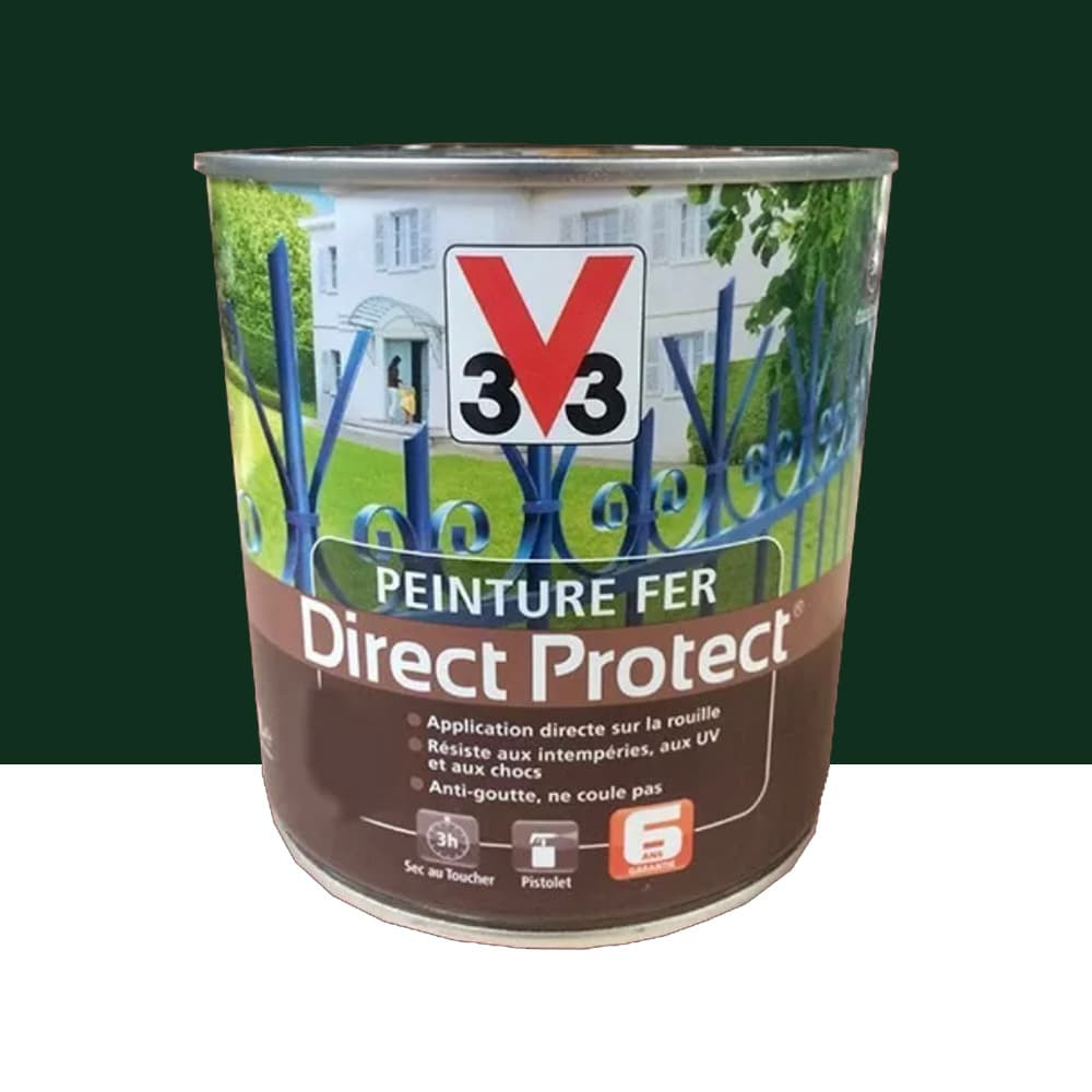 Peinture V33 Fer Direct Protect Vert Tonnelle - 0,25L Peinture V33 Fer Direct Protect Vert Tonnelle - 0,25L
