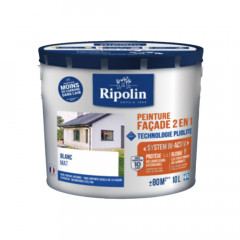 Peinture façade 2en1 pliolite RIPOLIN Blanc Mat - 10L