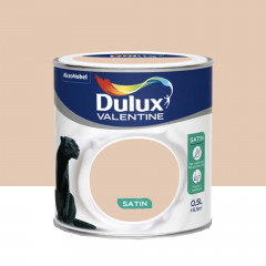Peinture acrylique satin DULUX VALENTINE Crème de couleur Coton d'Egypte - 0,5L