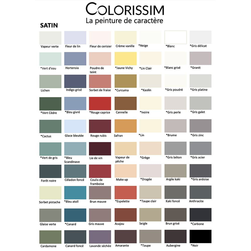 Peinture intérieure V33 Colorissim Satin Kaki foncé - nuancier Peinture intérieure V33 Colorissim Satin Kaki foncé - nuancier