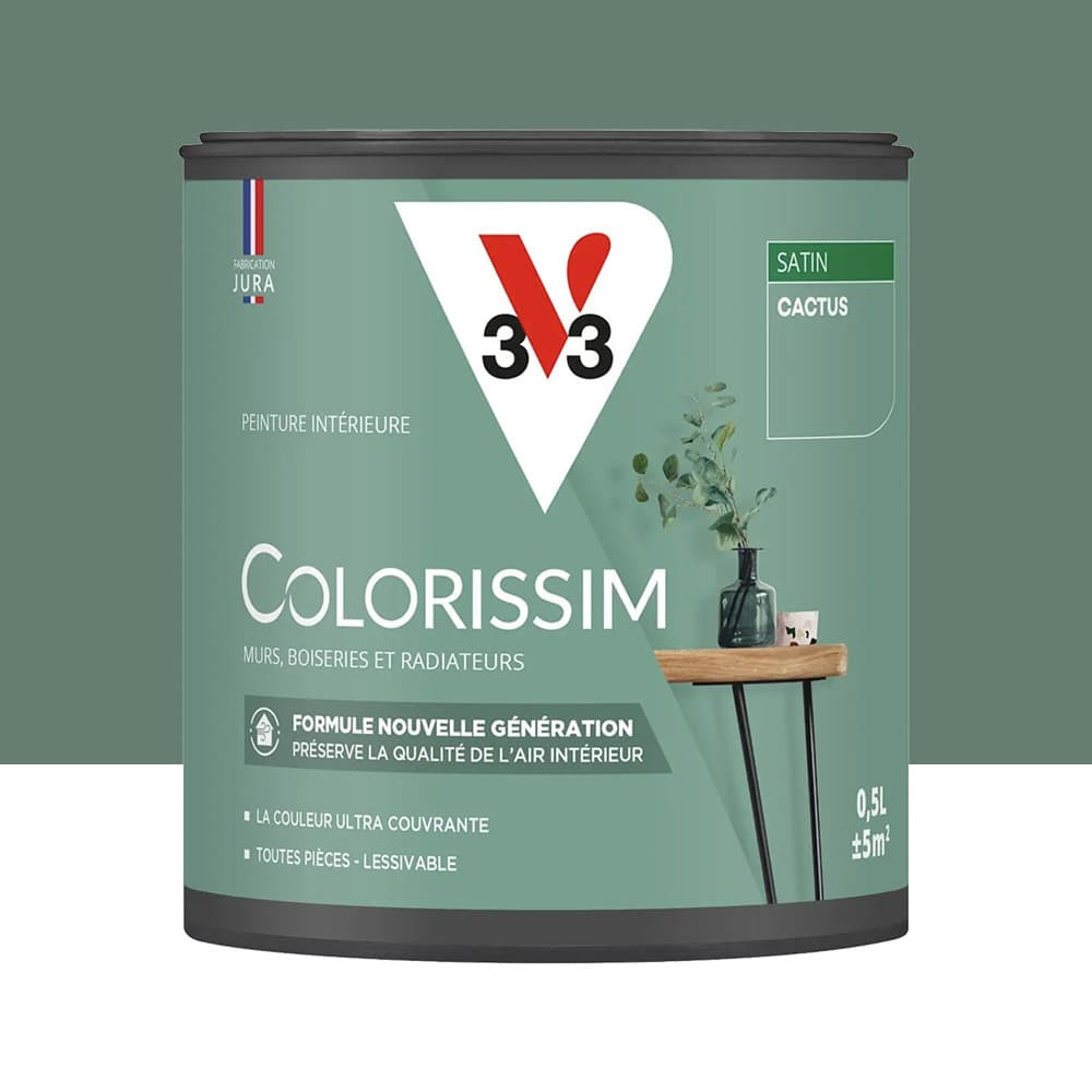 Peinture intérieure V33 Colorissim Satin Cactus - 0,5L