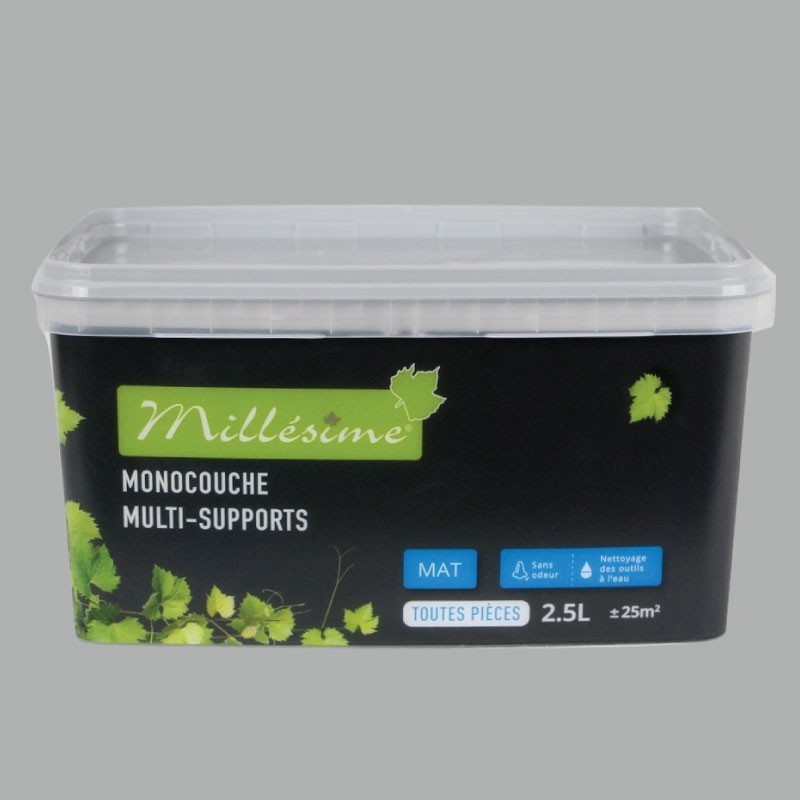 Peinture Millesime Acrylique Gris Ciment Mat 25l Pas Cher En Ligne