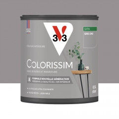 Peinture intérieure V33 Colorissim Satin Gris Zinc - 0,5L