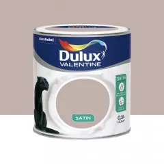 Peinture acrylique satin DULUX VALENTINE Crème de couleur Marron Glacé - 0,5L