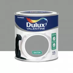 Peinture acrylique satin DULUX VALENTINE Crème de couleur Titanium - 0,5L