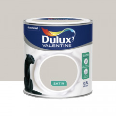 Peinture acrylique satin DULUX VALENTINE Crème de couleur Galet - 0,5L