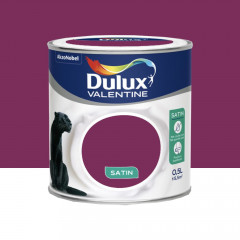 Peinture acrylique satin DULUX VALENTINE Crème de couleur Crème de cassis - 0,5L