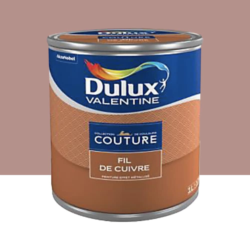 Peinture acrylique Dulux Valentine Couture Effet Métallisé Fil de cuivre- 1L Peinture acrylique Dulux Valentine Couture Effet Métallisé Fil de cuivre- 1L