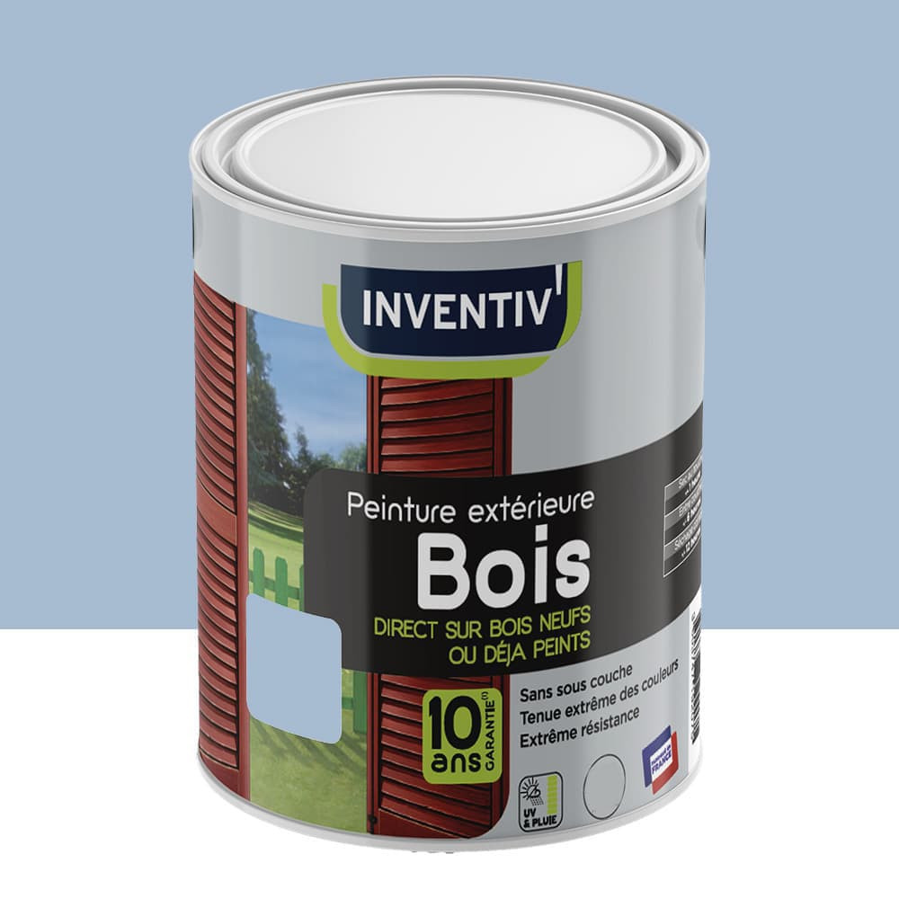 Peinture extérieure Bois INVENTIV' Bleu Lavande - pot Peinture extérieure Bois INVENTIV' Bleu Lavande - pot