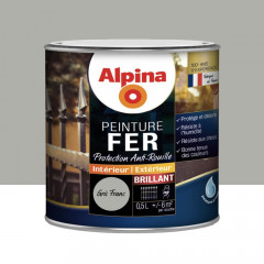 Peinture Fer ALPINA Gris franc - 0,5L