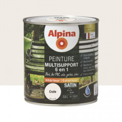 Peinture Multisupports 6 en 1 ALPINA Craie - 0,5L