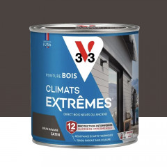 Peinture bois V33 Climats Extrêmes Brun havane - 0,5L