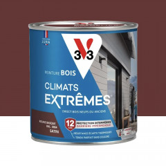 Peinture bois V33 Climats Extrêmes Rouge Basque - 0,5L