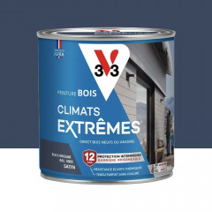Peinture bois V33 Climats Extrêmes Bleu hoggar - 0,5L