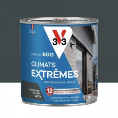 Peinture bois V33 Climats Extrêmes Anthracite Satin - 0,5L