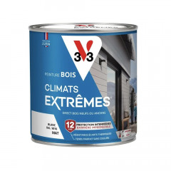 Peinture bois V33 Climats Extrêmes mat Blanc - 0,5L