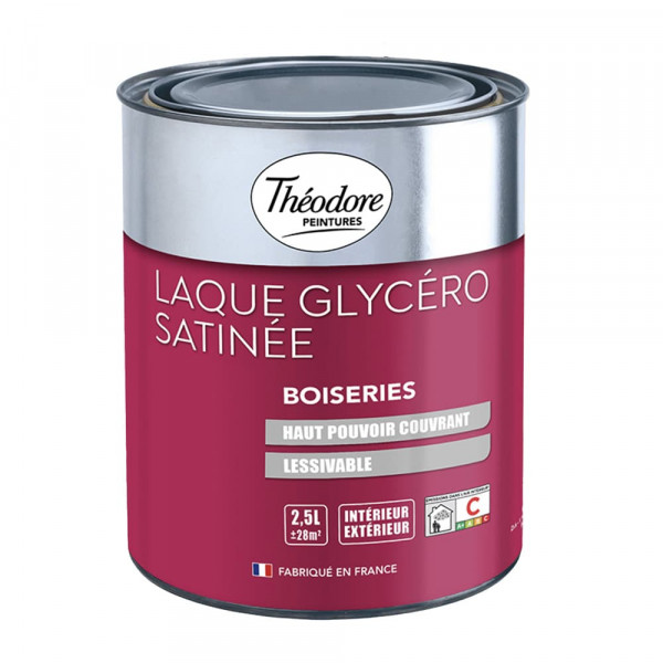 Laque Glycéro Satinée Théodore Blanc - 2,5L
