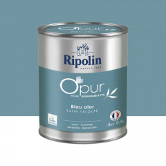 Peinture Murs, Boiseries, Radiateurs RIPOLIN OPur Satin Bleu alor NP - 0,5L