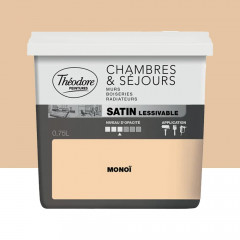 Peinture Chambres & Séjours Théodore Satin lessivable Monoï - 0,75L