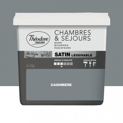 Peinture Chambres & Séjours Théodore Satin lessivable Cashmere - 0,75L