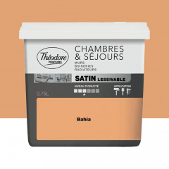 Peinture Chambres & Séjours Théodore Satin lessivable Bahia - 0,75L