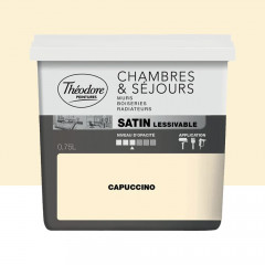 Peinture Chambres & Séjours Théodore Satin lessivable Cappuccino- 0,75L