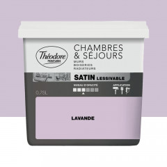 Peinture Chambres & Séjours Théodore Satin lessivable Lavande - 0,75L