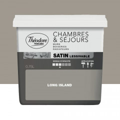 Peinture Chambres & Séjours Théodore Satin lessivable Long Island - 0,75L