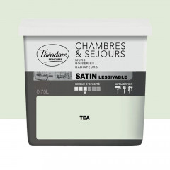 Peinture Chambres & Séjours Théodore Satin lessivable Tea - 0,75L