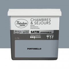Peinture Chambres & Séjours Théodore Satin lessivable Portobello - 0,75L